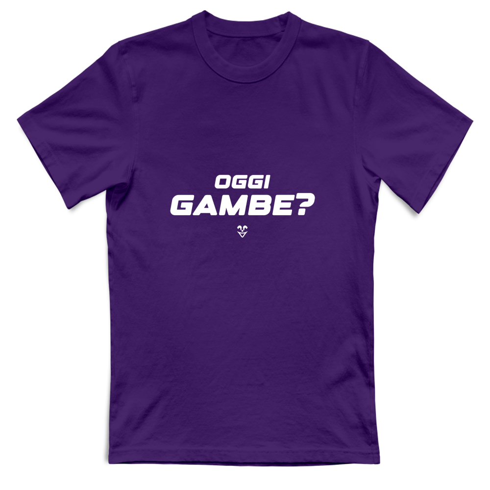 T-Shirt Unisex Palestra “Oggi Gambe?” - Stampa White