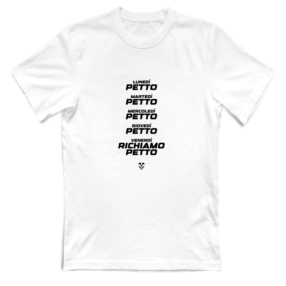 T-Shirt Unisex Palestra “Settimana Petto” - Stampa Black