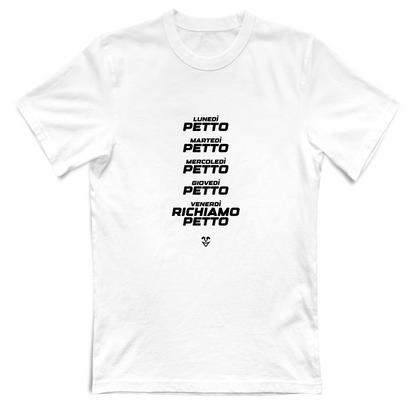 T-Shirt Unisex Palestra “Settimana Petto” - Stampa Black