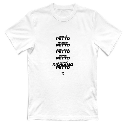 T-Shirt Unisex Palestra “Settimana Petto” - Stampa Black