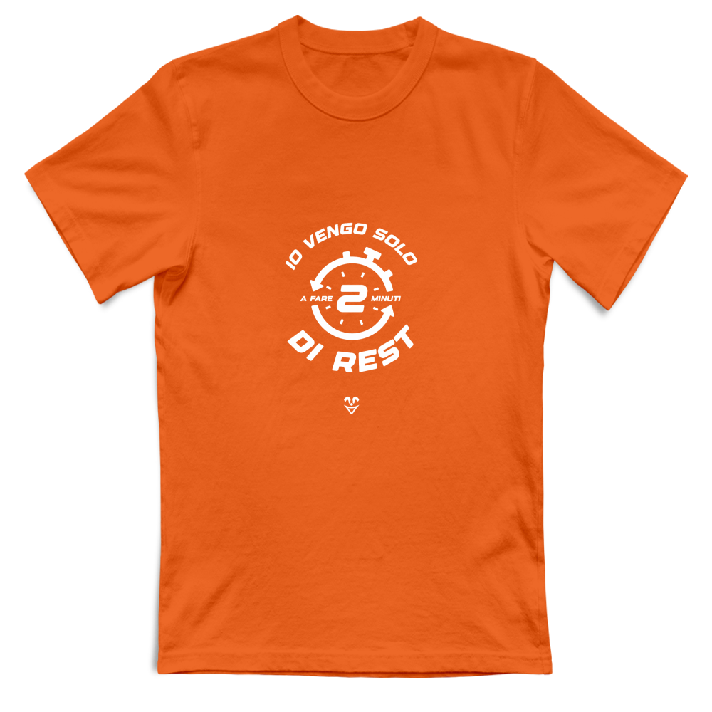 T-Shirt Unisex Palestra “2 min di Rest” - Stampa White