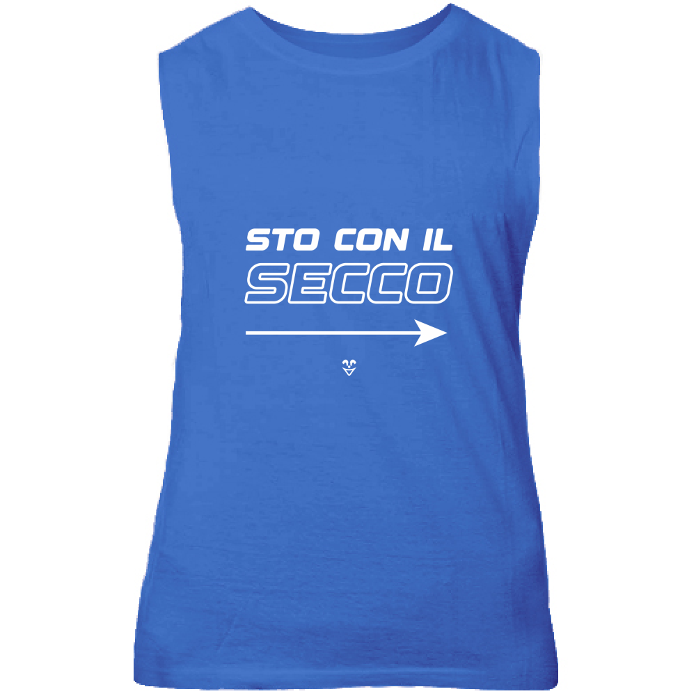 Canotta Unisex Palestra “Sto Con Il Secco” - Stampa White