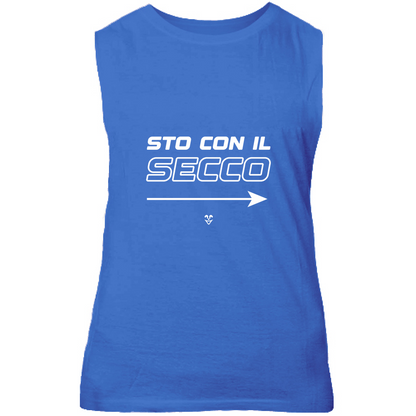 Canotta Unisex Palestra “Sto Con Il Secco” - Stampa White