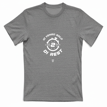 T-Shirt Unisex Palestra “2 min di Rest” - Stampa White