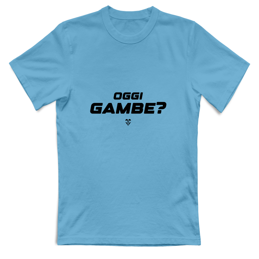 T-Shirt Unisex Palestra “Oggi Gambe?” - Stampa Black