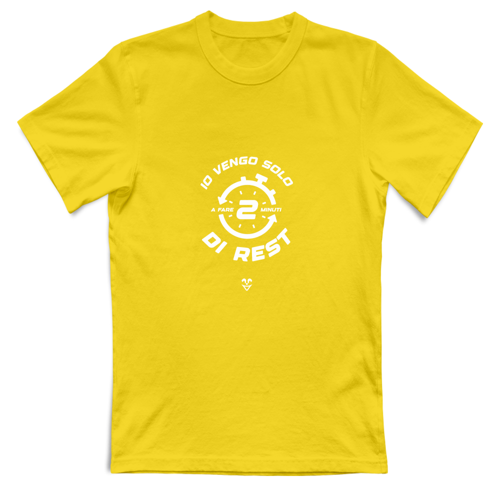 T-Shirt Unisex Palestra “2 min di Rest” - Stampa White