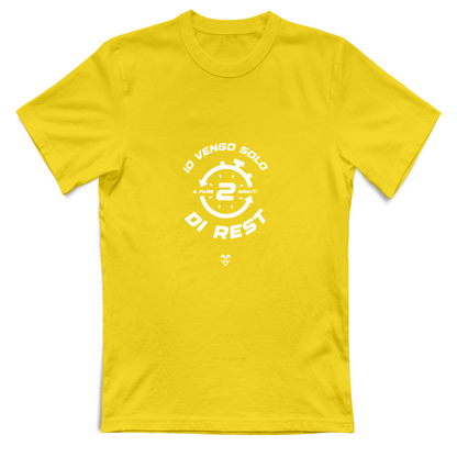 T-Shirt Unisex Palestra “2 min di Rest” - Stampa White