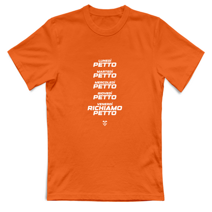 T-Shirt Unisex Palestra “Settimana Petto” - Stampa White