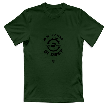 T-Shirt Unisex Palestra “2 min di Rest” - Stampa Black