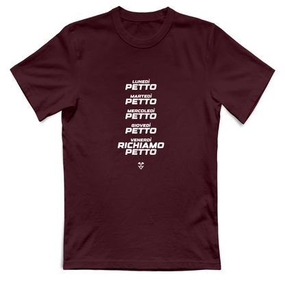 T-Shirt Unisex Palestra “Settimana Petto” - Stampa White