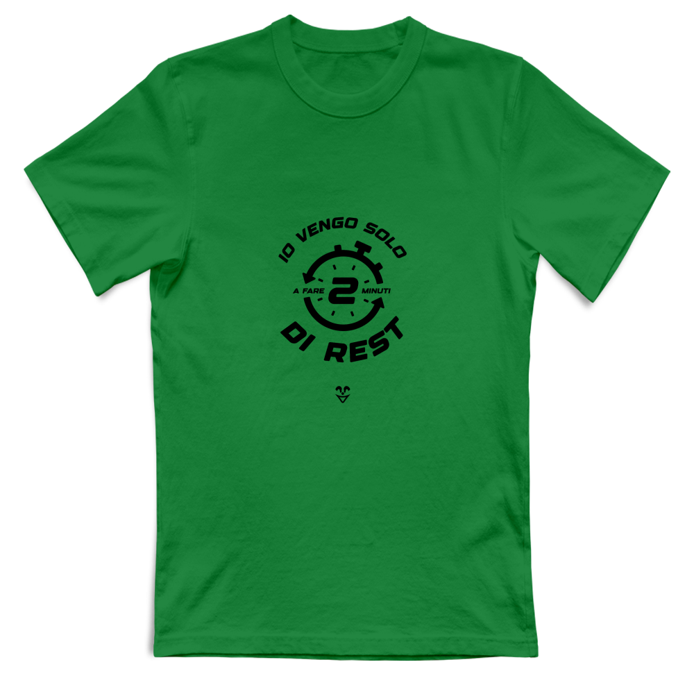 T-Shirt Unisex Palestra “2 min di Rest” - Stampa Black