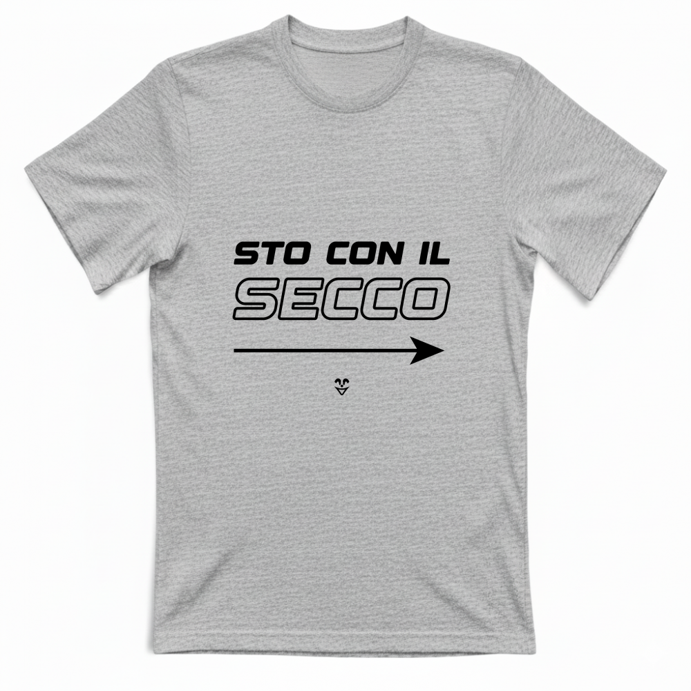 T-Shirt Unisex “Sto Con Il Secco” - Stampa Black