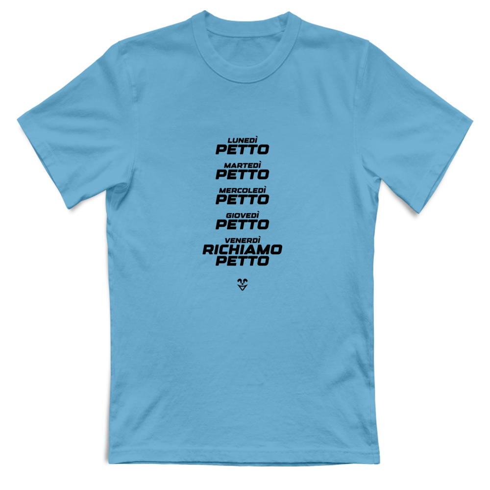 T-Shirt Unisex Palestra “Settimana Petto” - Stampa Black