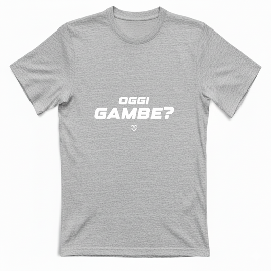 T-Shirt Unisex Palestra “Oggi Gambe?” - Stampa White