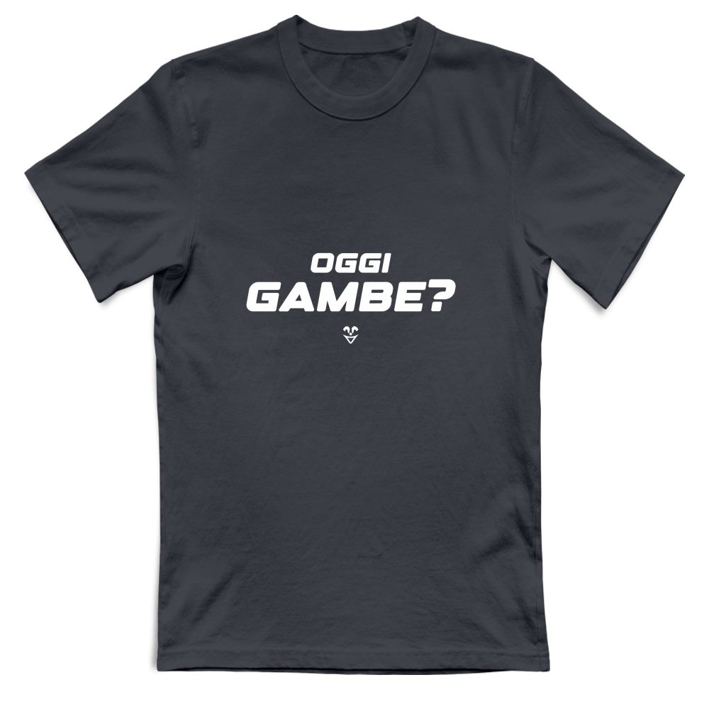 T-Shirt Unisex Palestra “Oggi Gambe?” - Stampa White