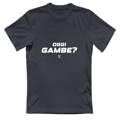T-Shirt Unisex Palestra “Oggi Gambe?” - Stampa White