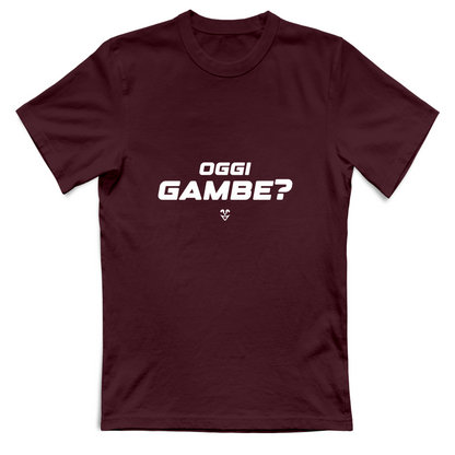 T-Shirt Unisex Palestra “Oggi Gambe?” - Stampa White
