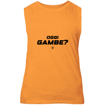 Canotta Unisex Palestra “Oggi Gambe?” - Stampa Black