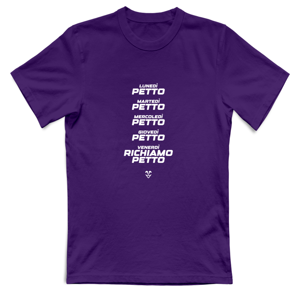 T-Shirt Unisex Palestra “Settimana Petto” - Stampa White