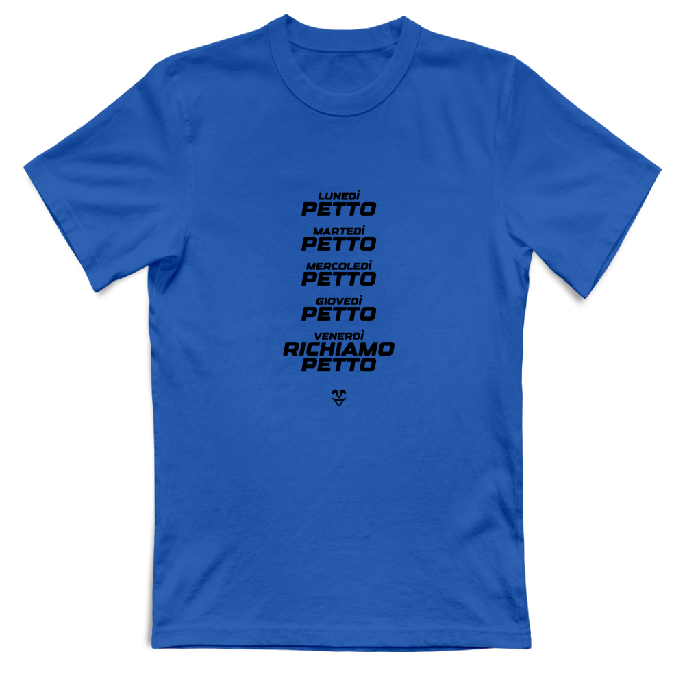 T-Shirt Unisex Palestra “Settimana Petto” - Stampa Black