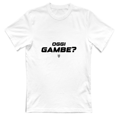 T-Shirt Unisex Palestra “Oggi Gambe?” - Stampa Black