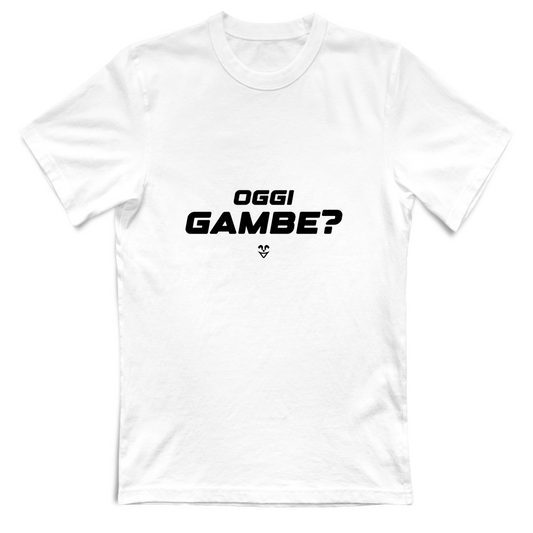 T-Shirt Unisex Palestra “Oggi Gambe?” - Stampa Black