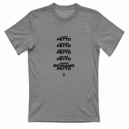 T-Shirt Unisex Palestra “Settimana Petto” - Stampa Black