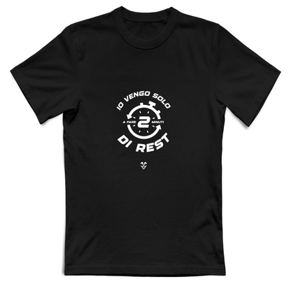 T-Shirt Unisex Palestra “2 min di Rest” - Stampa White