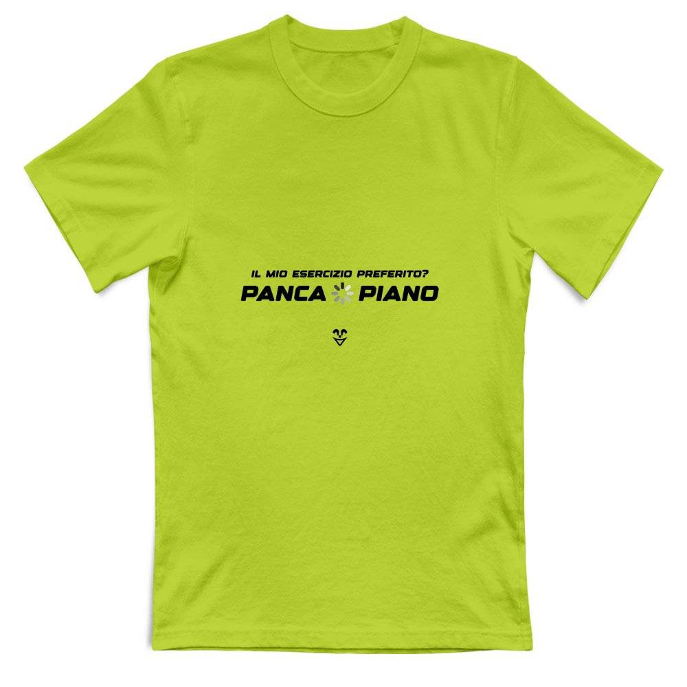 T-Shirt Unisex Palestra “Esercizio Preferito? Panca Piano” - Stampa Black