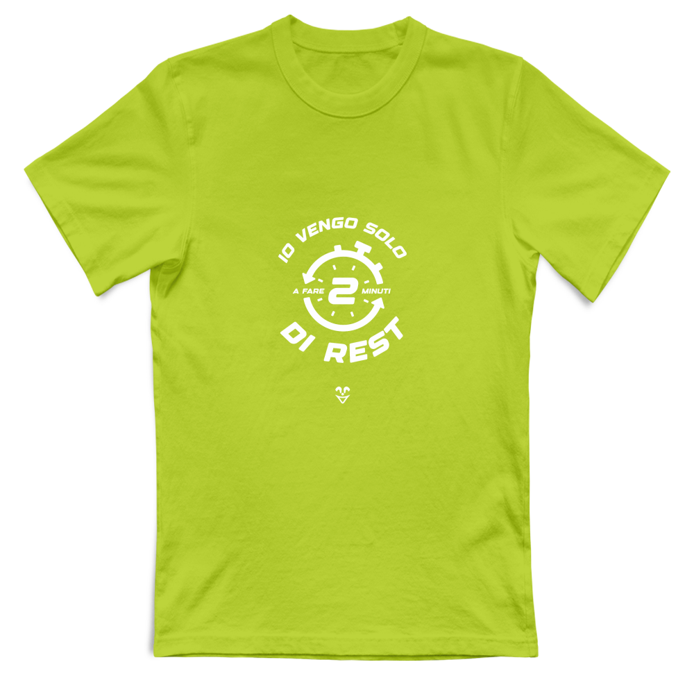 T-Shirt Unisex Palestra “2 min di Rest” - Stampa White