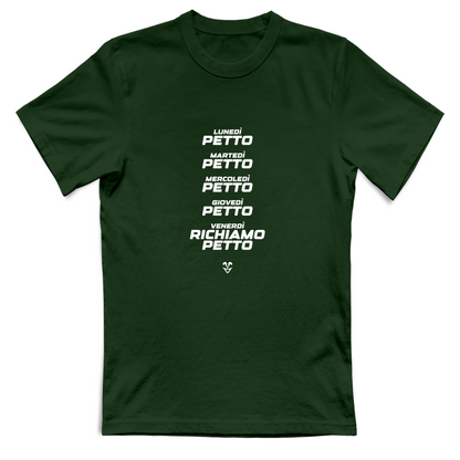 T-Shirt Unisex Palestra “Settimana Petto” - Stampa White