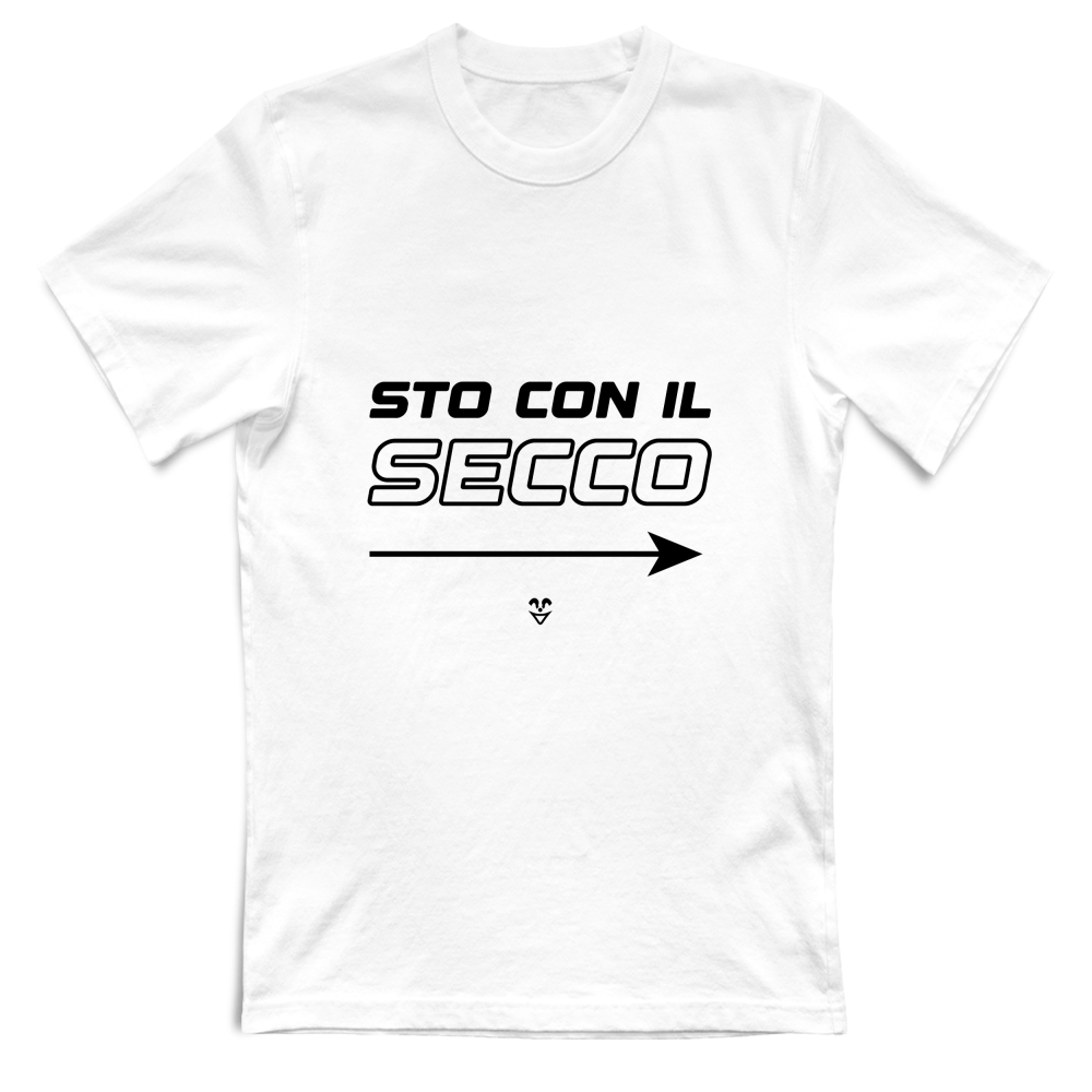 T-Shirt Unisex “Sto Con Il Secco” - Stampa Black