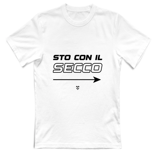 T-Shirt Unisex “Sto Con Il Secco” - Stampa Black