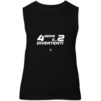 Canotta Unisex Palestra “4 Serie E... 2 Divertenti” - Stampa White