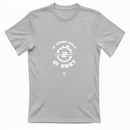 T-Shirt Unisex Palestra “2 min di Rest” - Stampa White