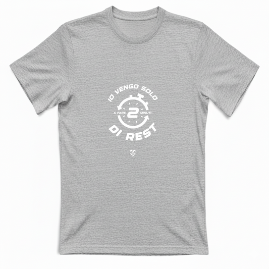 T-Shirt Unisex Palestra “2 min di Rest” - Stampa White