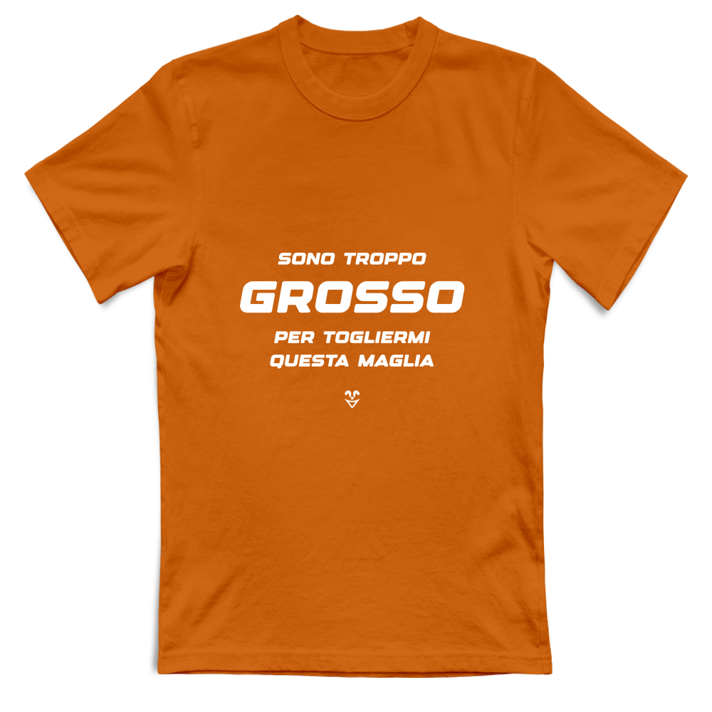 T-Shirt Unisex Palestra “Sono Troppo Grosso Per Togliermi Questa Maglia”