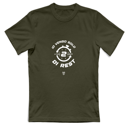 T-Shirt Unisex Palestra “2 min di Rest” - Stampa White