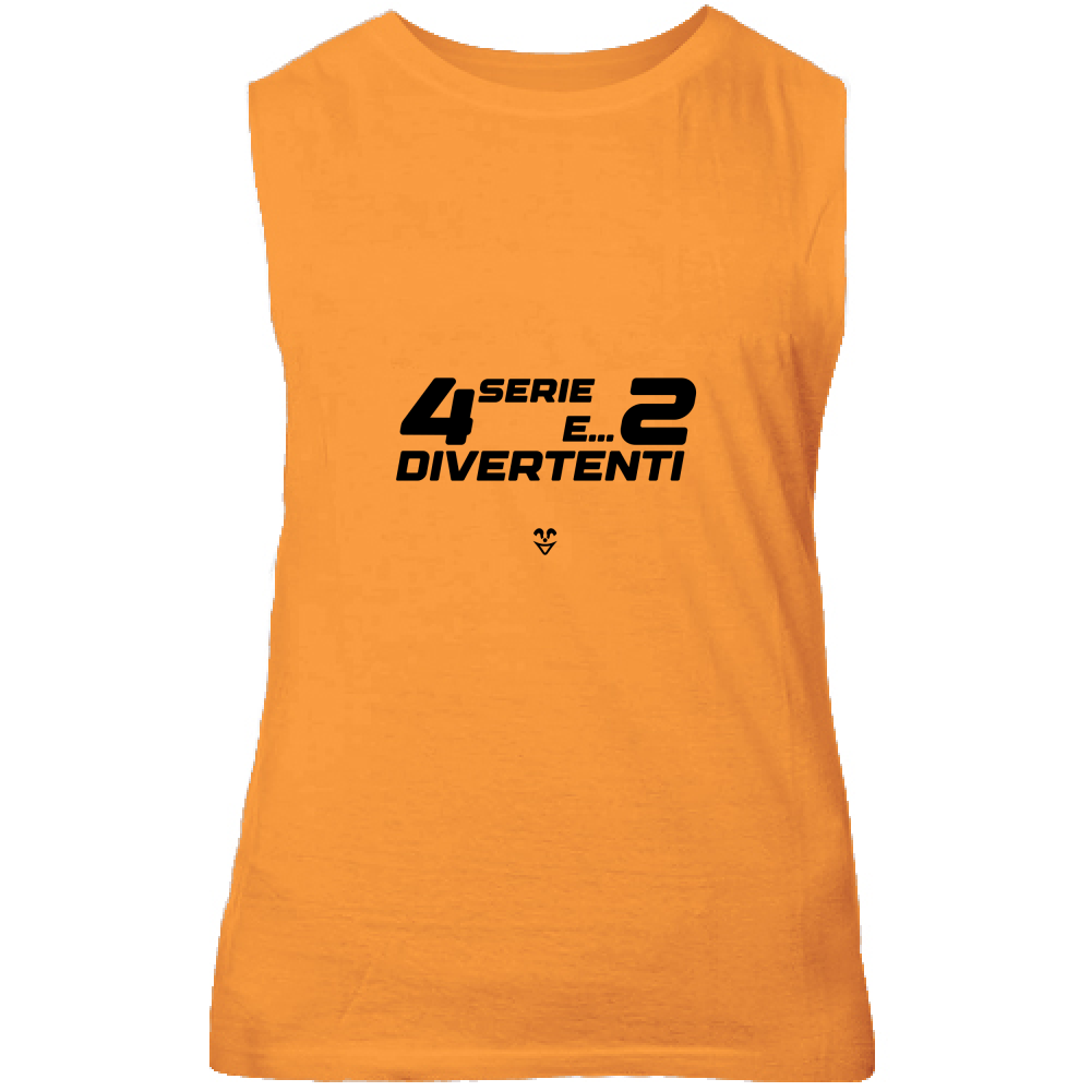 Canotta Unisex Palestra “4 Serie E... 2 Divertenti” - Stampa Black