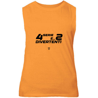 Canotta Unisex Palestra “4 Serie E... 2 Divertenti” - Stampa Black