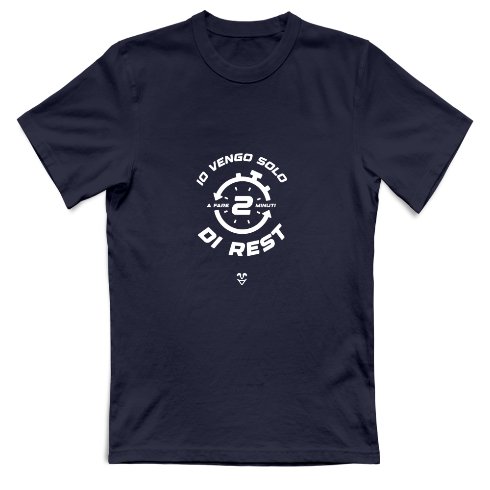 T-Shirt Unisex Palestra “2 min di Rest” - Stampa White