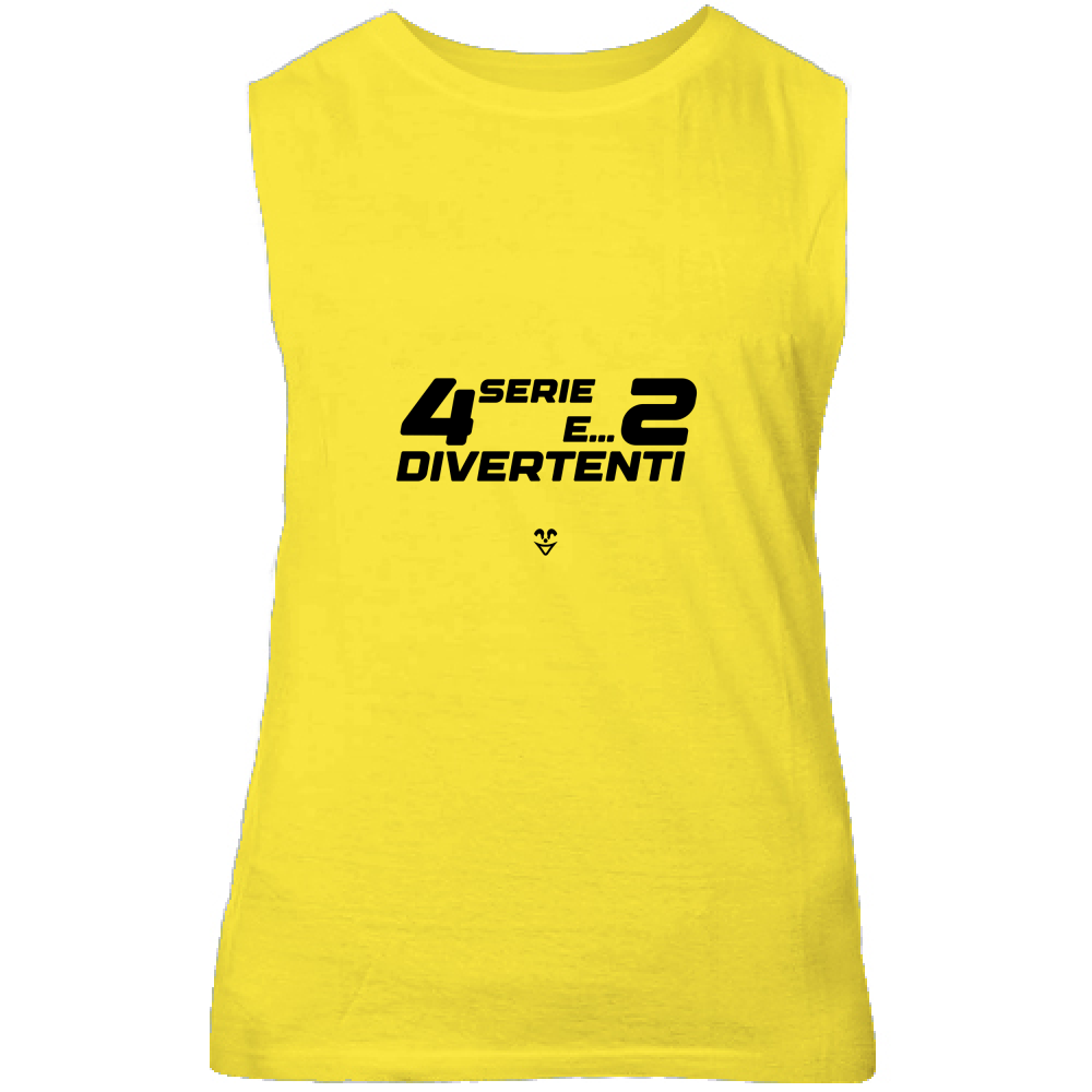 Canotta Unisex Palestra “4 Serie E... 2 Divertenti” - Stampa Black