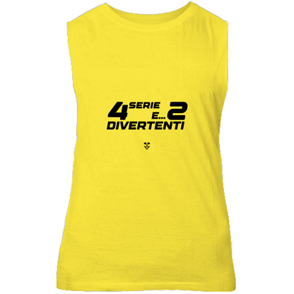 Canotta Unisex Palestra “4 Serie E... 2 Divertenti” - Stampa Black