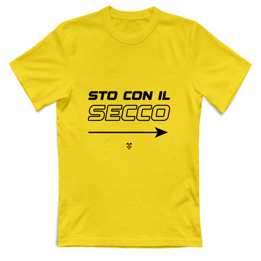 T-Shirt Unisex “Sto Con Il Secco” - Stampa Black