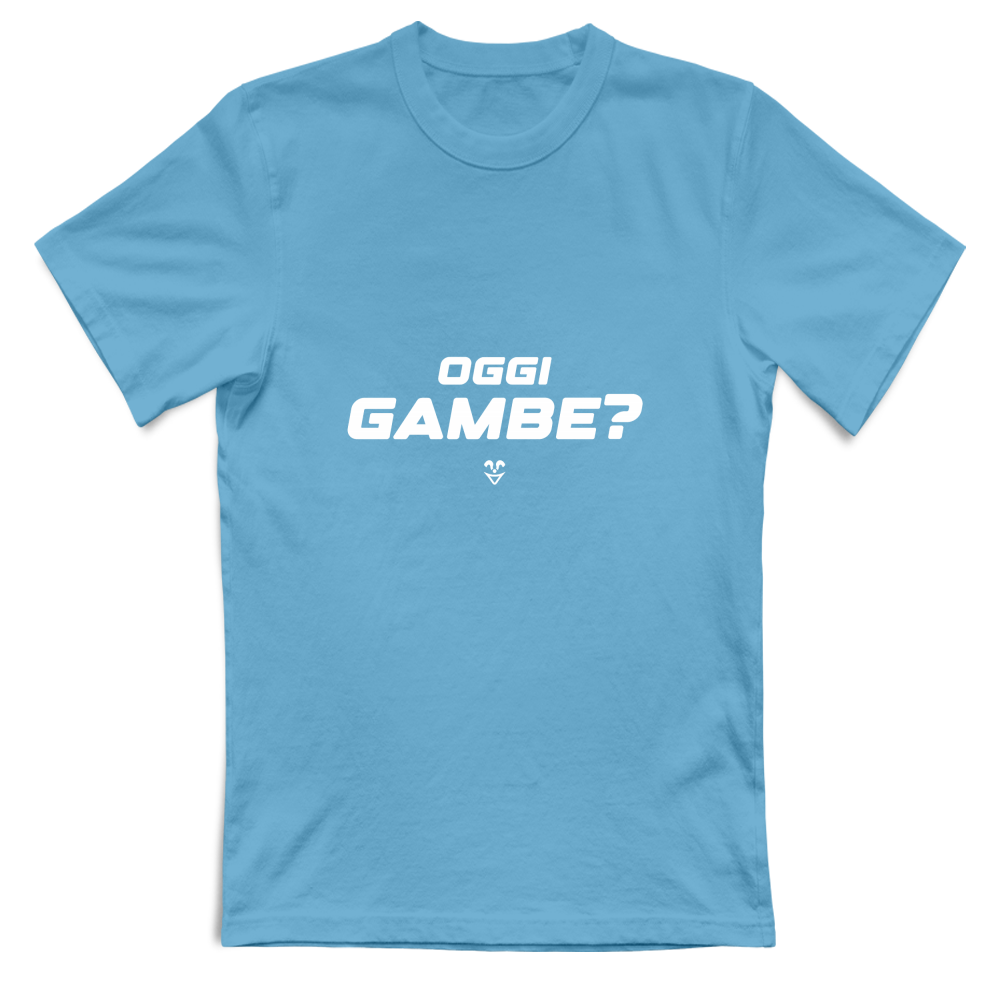 T-Shirt Unisex Palestra “Oggi Gambe?” - Stampa White