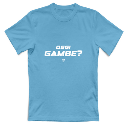 T-Shirt Unisex Palestra “Oggi Gambe?” - Stampa White