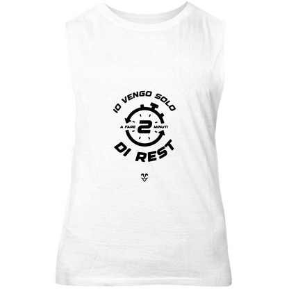 Canotta Unisex Palestra “2 min di Rest” - Stampa Black