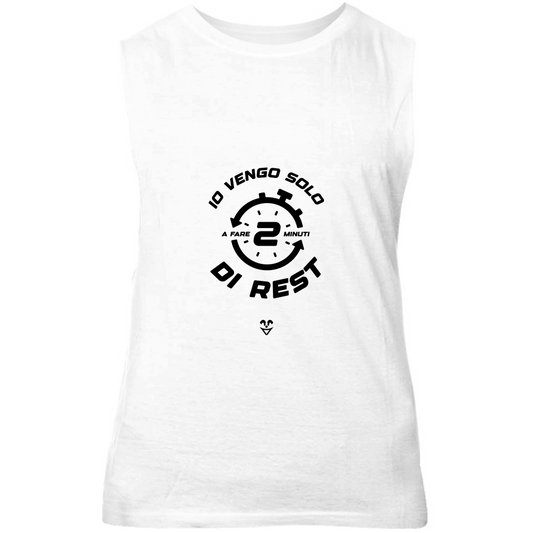 Canotta Unisex Palestra “2 min di Rest” - Stampa Black