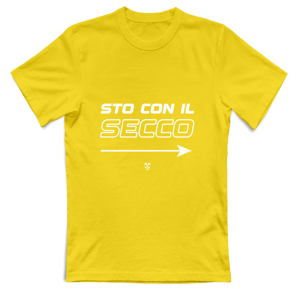 T-Shirt Unisex “Sto Con Il Secco” - Stampa White