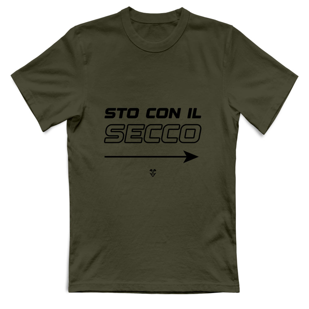 T-Shirt Unisex “Sto Con Il Secco” - Stampa Black
